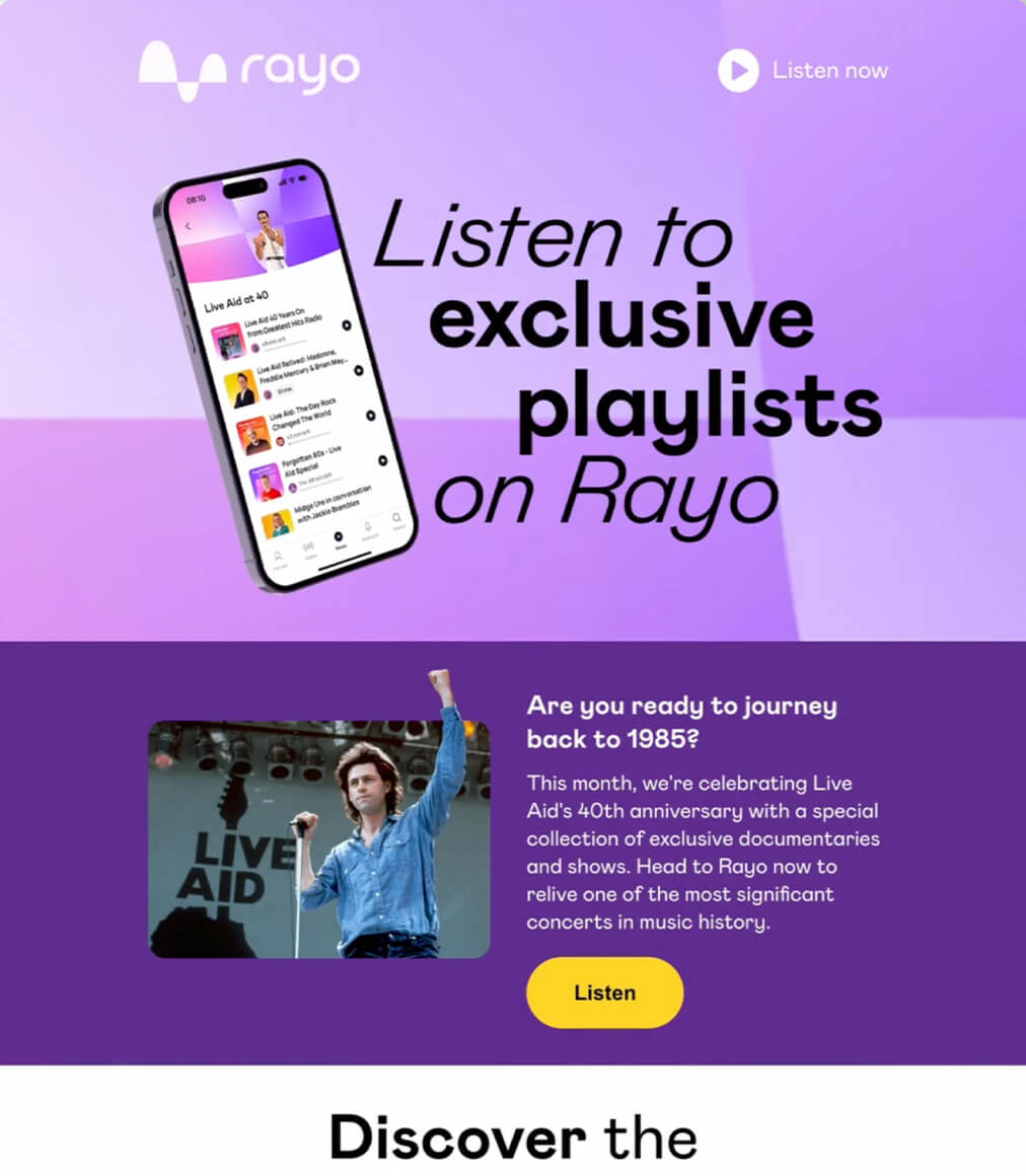 Rayo animated email